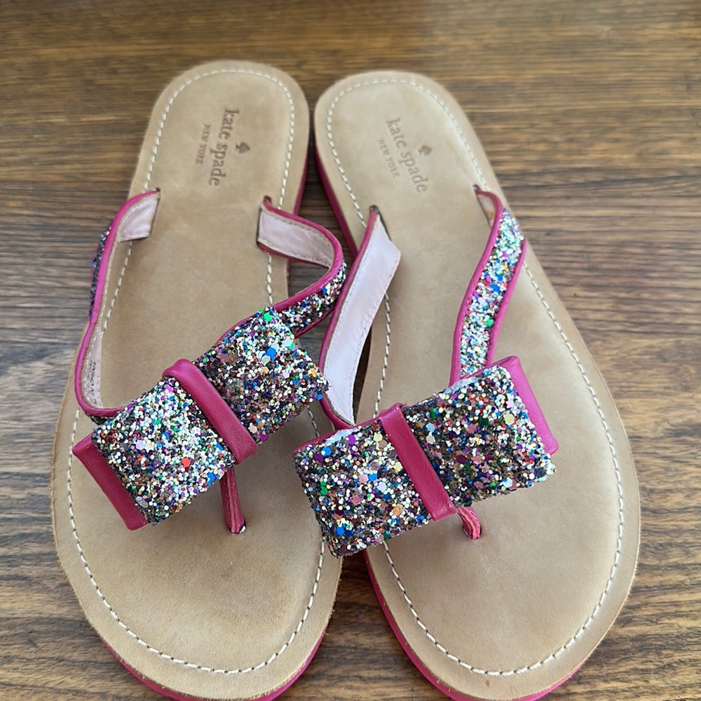 Kate spade glitter sandals !!